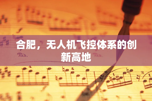 合肥，无人机飞控体系的创新高地