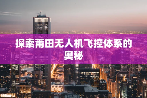 探索莆田无人机飞控体系的奥秘