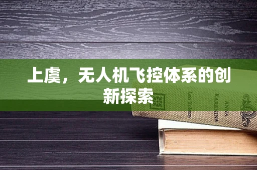 上虞，无人机飞控体系的创新探索