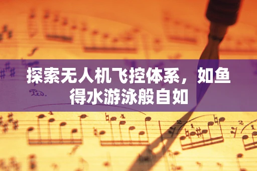 探索无人机飞控体系，如鱼得水游泳般自如