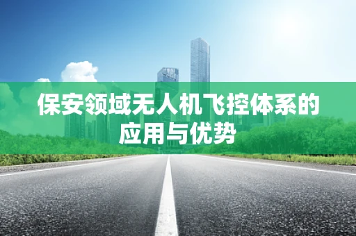 保安领域无人机飞控体系的应用与优势