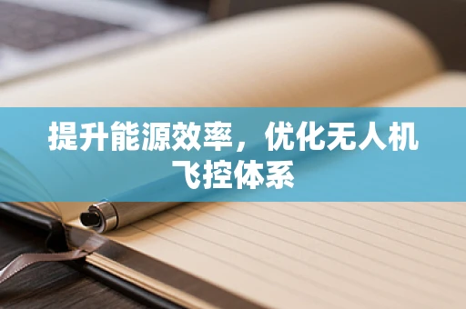 提升能源效率，优化无人机飞控体系