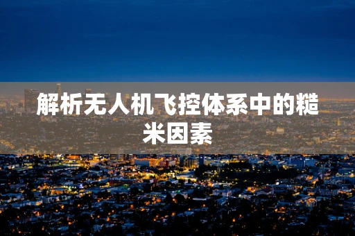 解析无人机飞控体系中的糙米因素