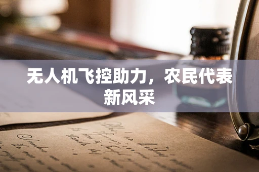 无人机飞控助力，农民代表新风采