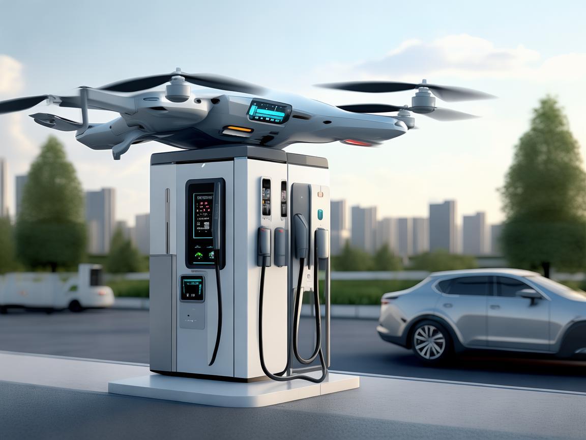 无人机飞控体系助力电动汽车充电站建设