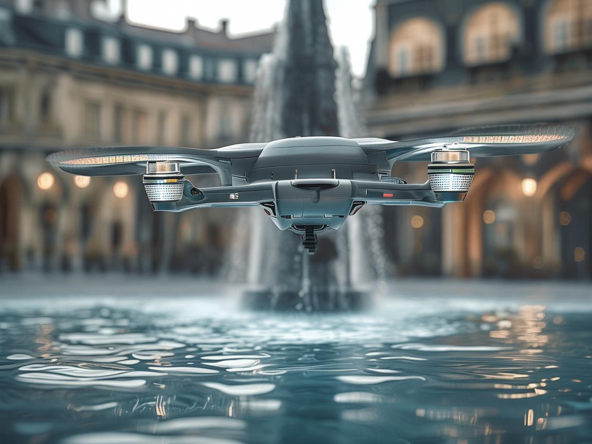 广场喷泉上的无人机飞控奇迹